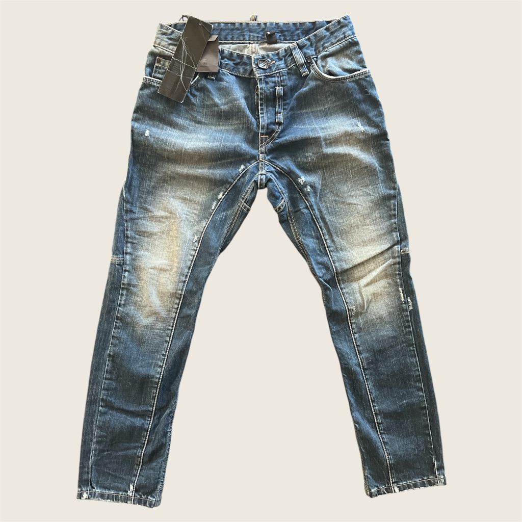 Nwt Takeshy Kurosawa - Distressed Biker Cut Jeans
